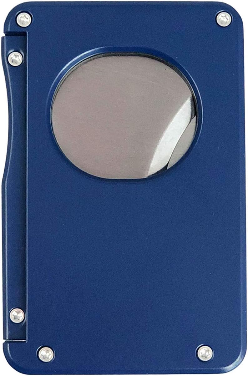 Personalized Visol Sidecut Blue Double Guillotine Cutter (Text)