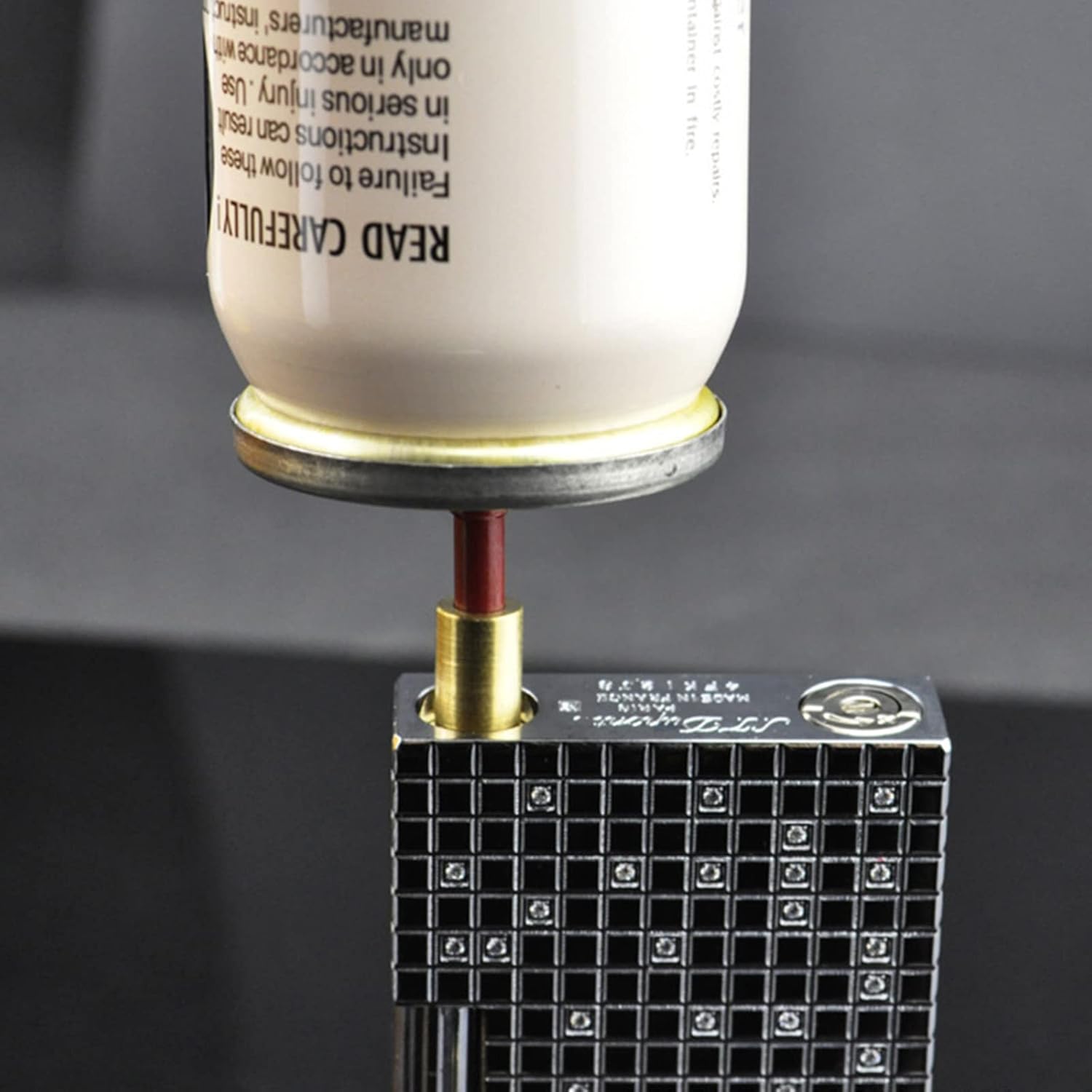 Gas Refill Adapter, 3pcs/Set Brass Gas Refill Adapter for S.T Dunhill Lighter/for Dupont Small Lighter,Easy to Install Gas Refill Adapter for Camping Outdoor Gas Cylinder Tank Accessories