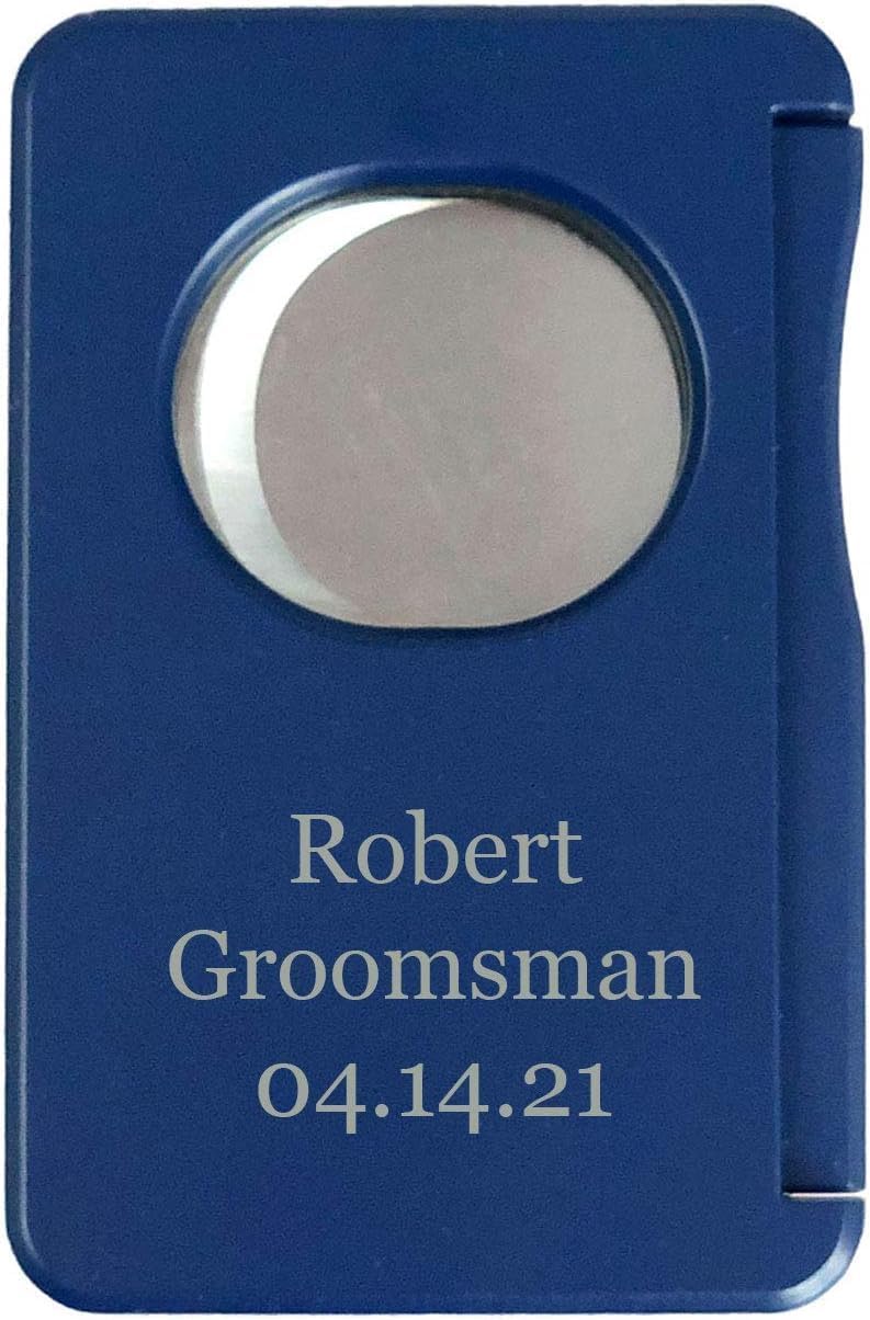 Personalized Visol Sidecut Blue Double Guillotine Cutter (Text)