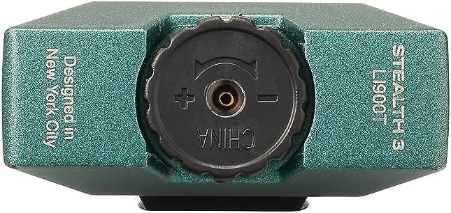 Colibri Stealth Triple Jet Flame Butane Lighter, Windproof & Refillable, Cigar Enthusiast's Choice with Blue Fuel Window and Adjustable Flame (Green + Black)