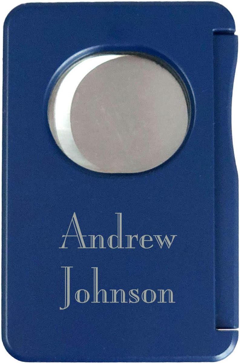 Personalized Visol Sidecut Blue Double Guillotine Cutter (Text)