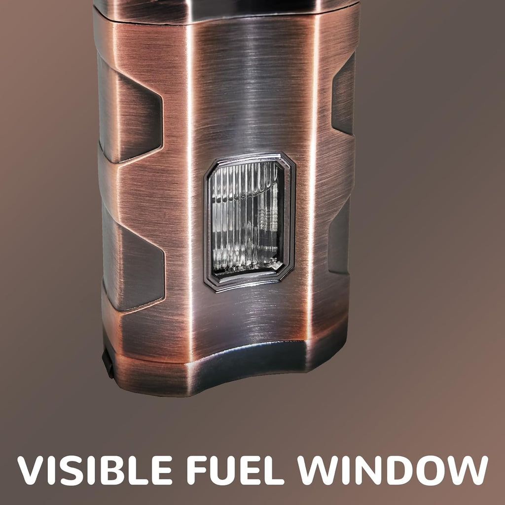 Torch Lighter Triple Jet Flame Refillable Butane Lighter (Gas Not Included)
