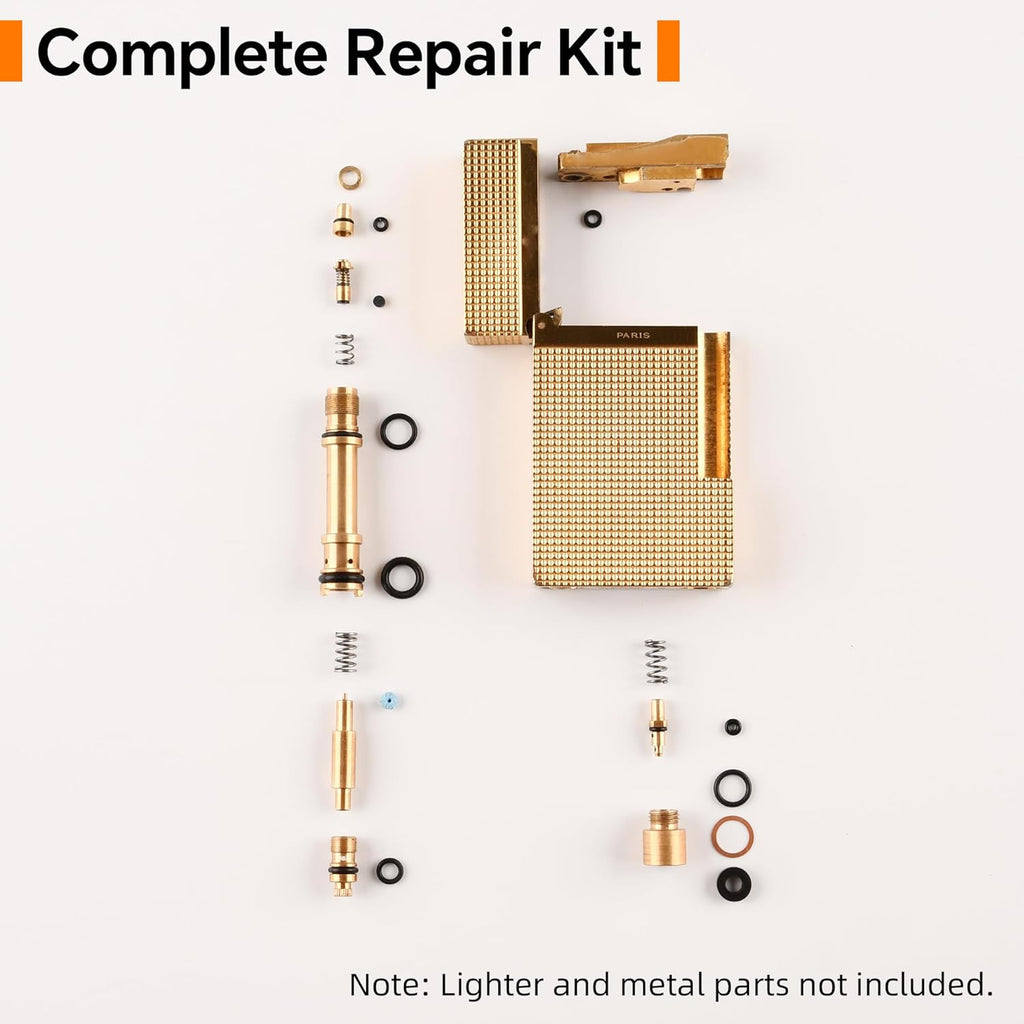 3 Pack Lighter Seal Kit for S.T.Dupont L2 - Includes O-Rings, Refill Valve Gaskets, Rubber Stoppers, and Filter Cotton for Lighter Repair